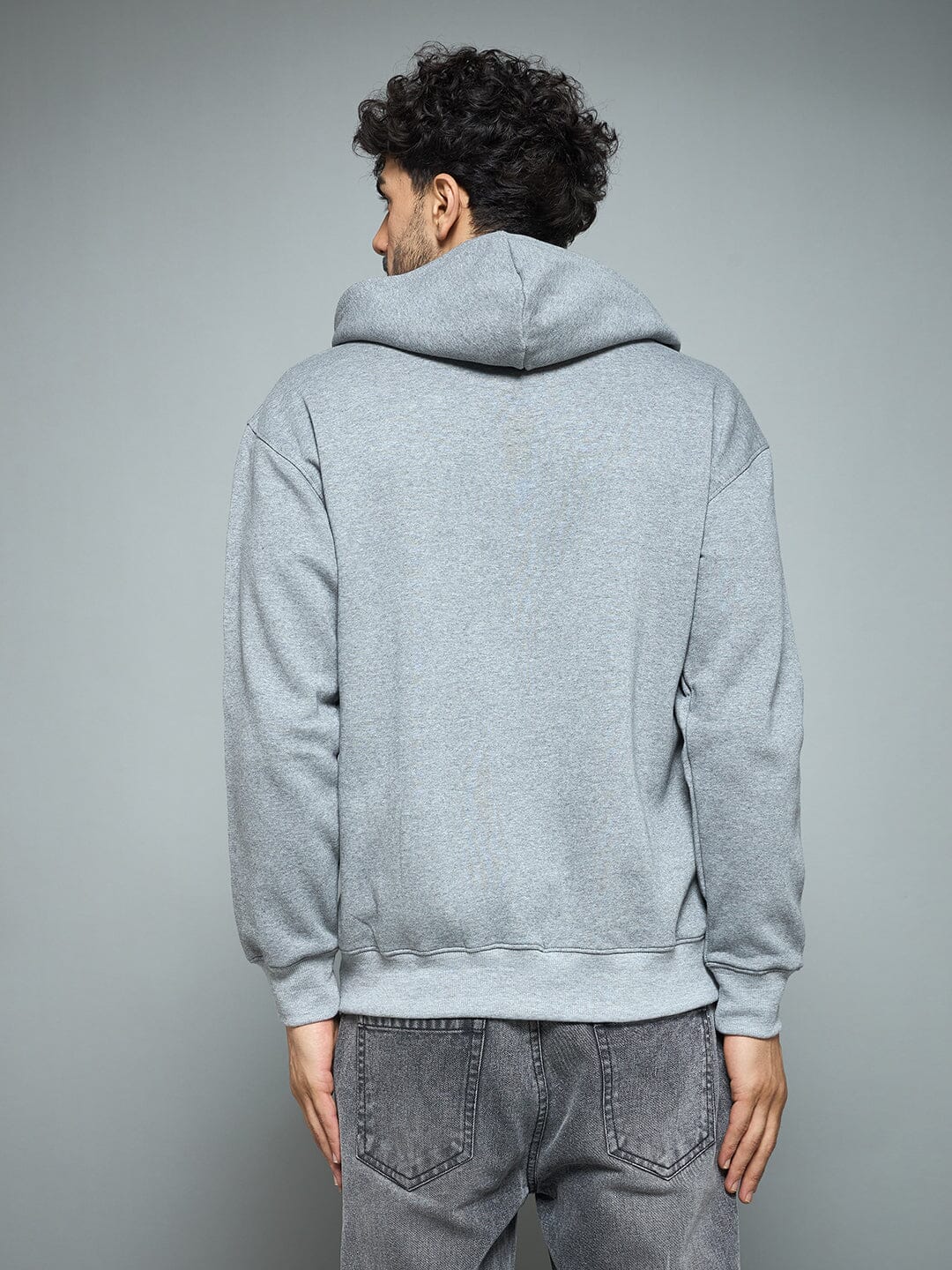 Anthra Melange Racing Graphic Hoodie - Image 4