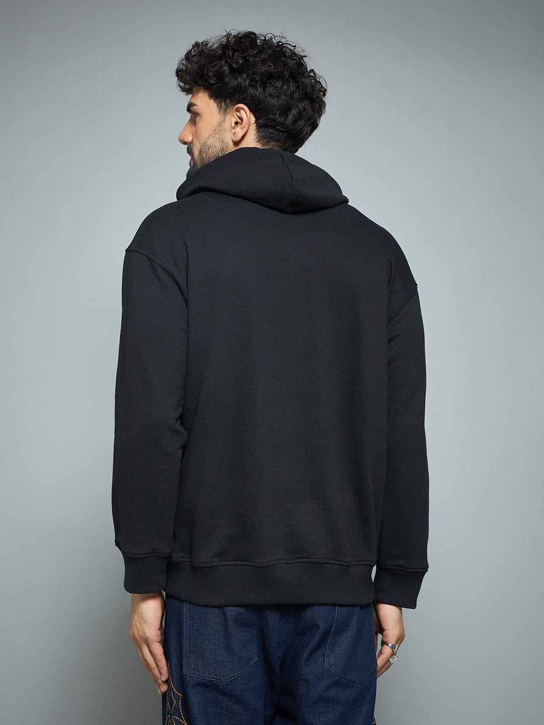 Black Nocturnal Oversized Hoodie - Image 6
