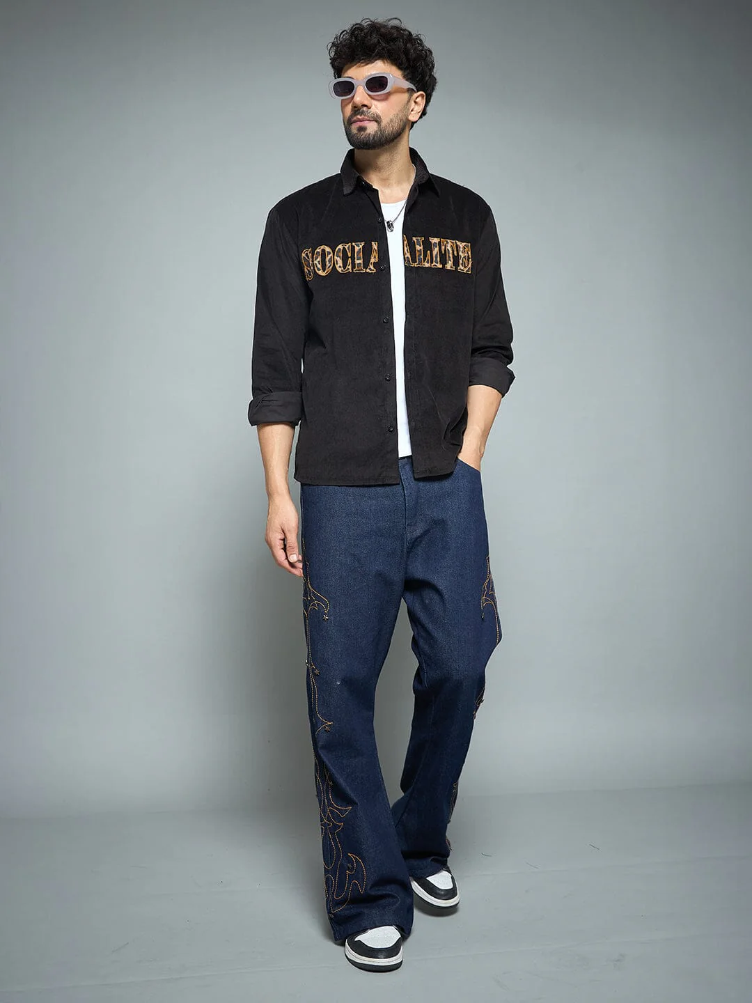 Black Socialite Corduroy Shirt - Image 3