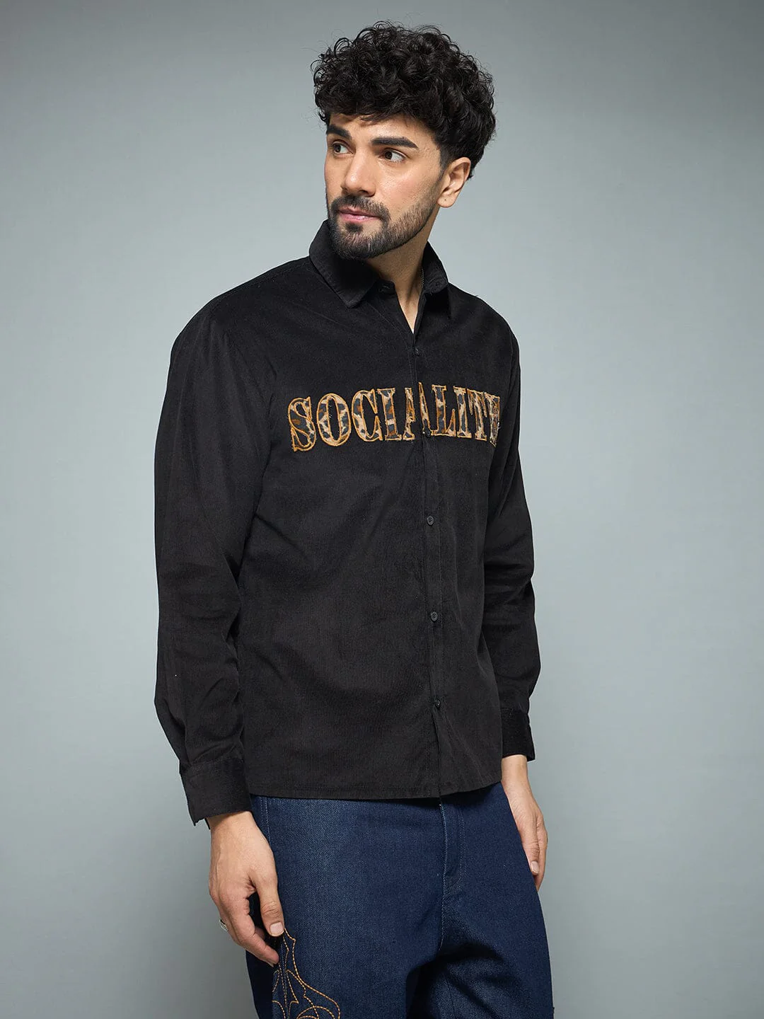Black Socialite Corduroy Shirt - Image 4