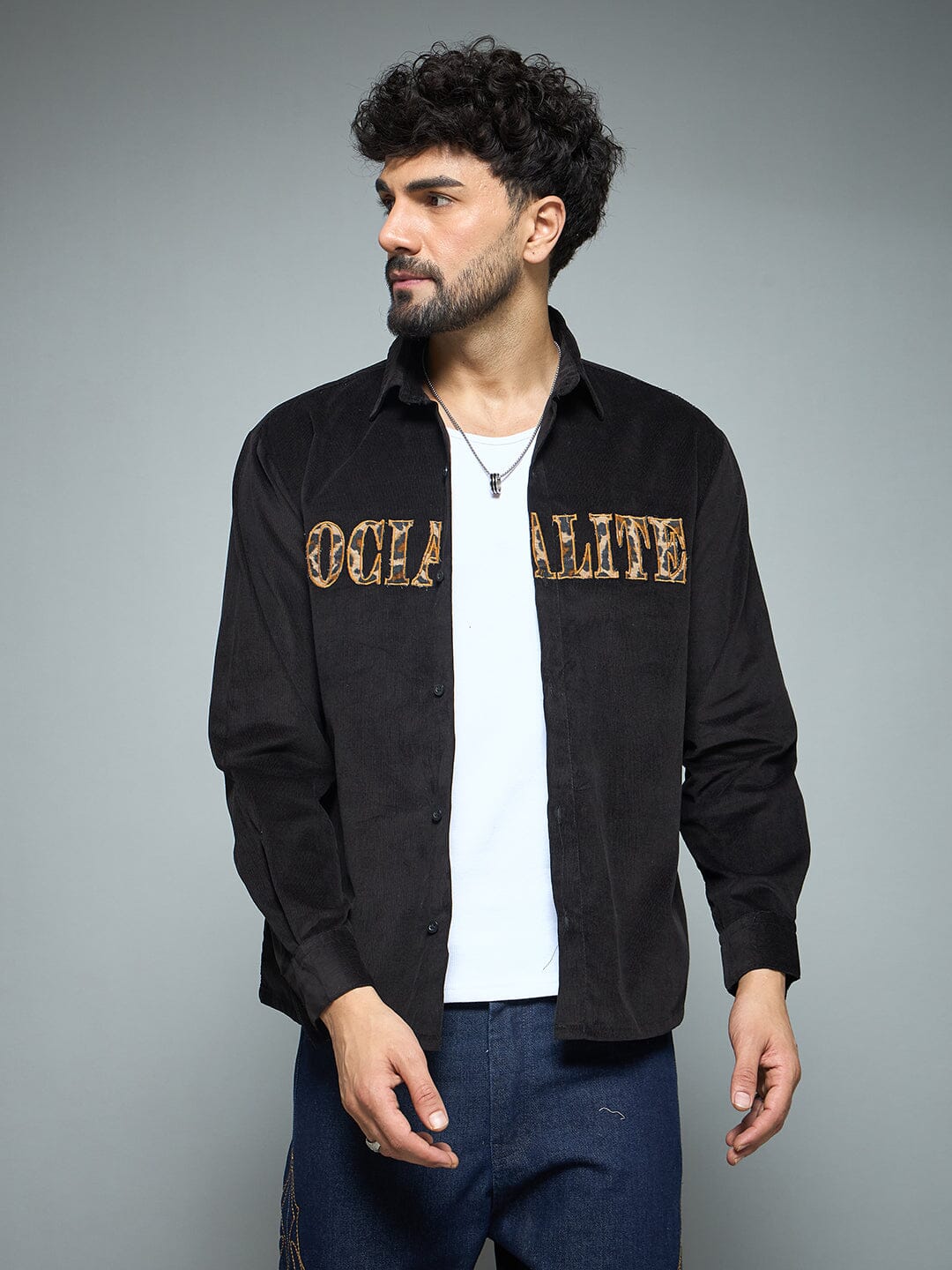 Black Socialite Corduroy Shirt - Image 5