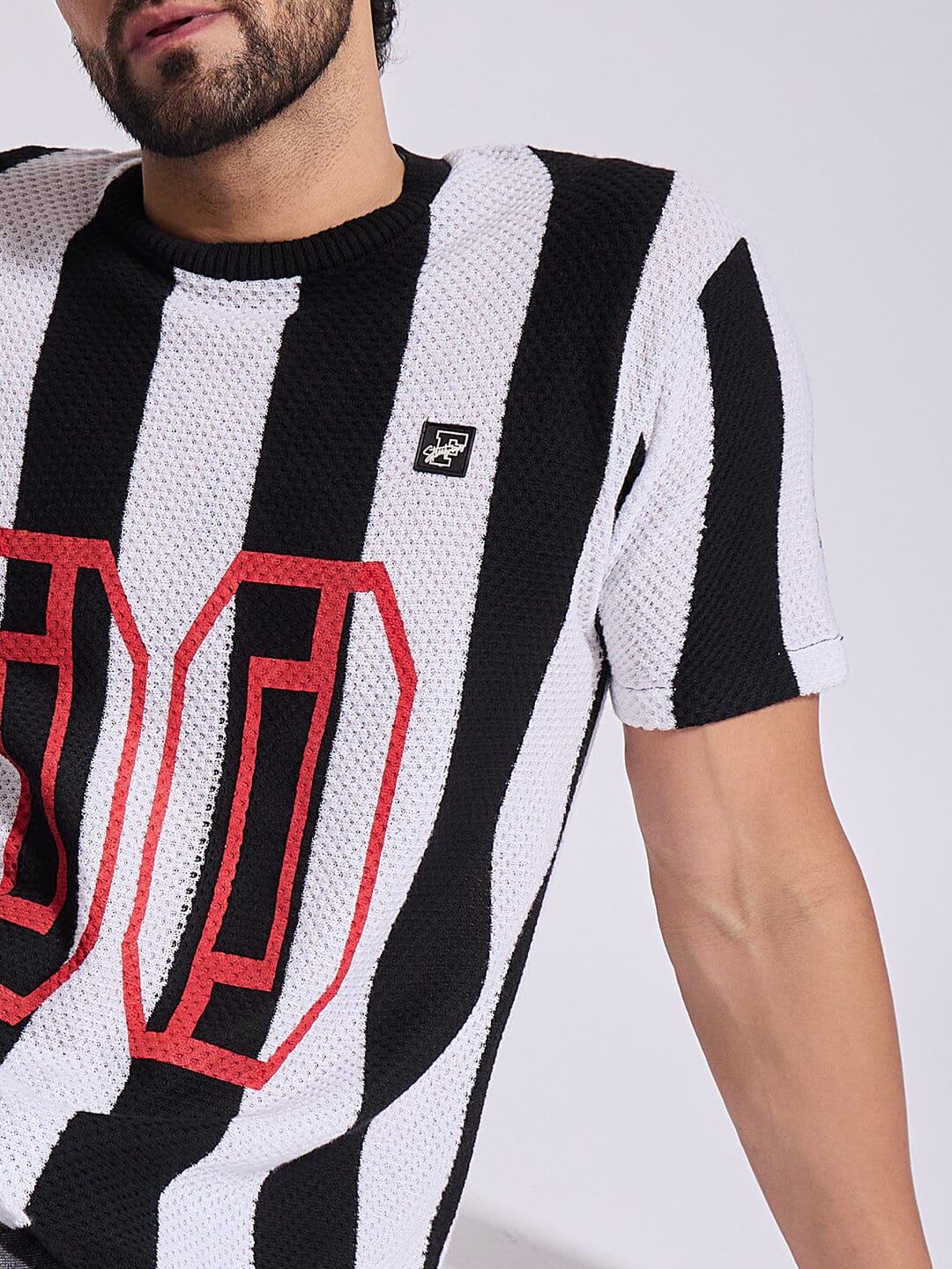 Black & White Football Jersey Tshirt - Image 5