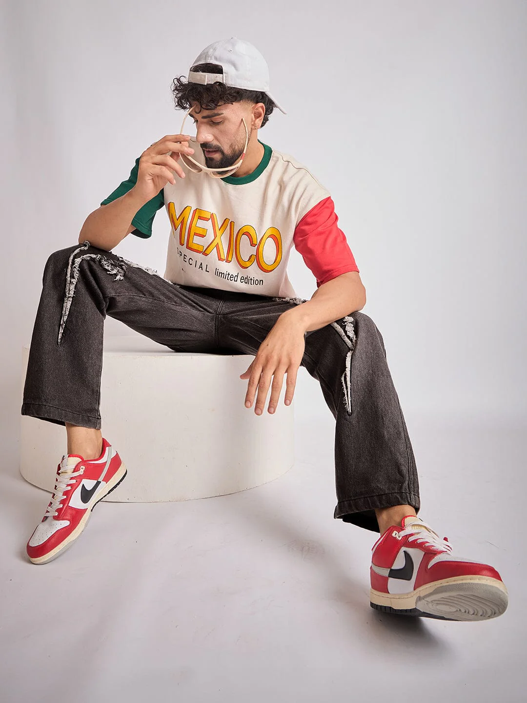 Black Y2K Patch Straight Fit Denim - Image 3