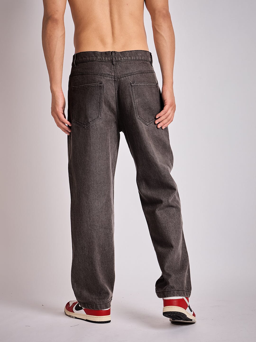 Black Y2K Patch Straight Fit Denim - Image 5