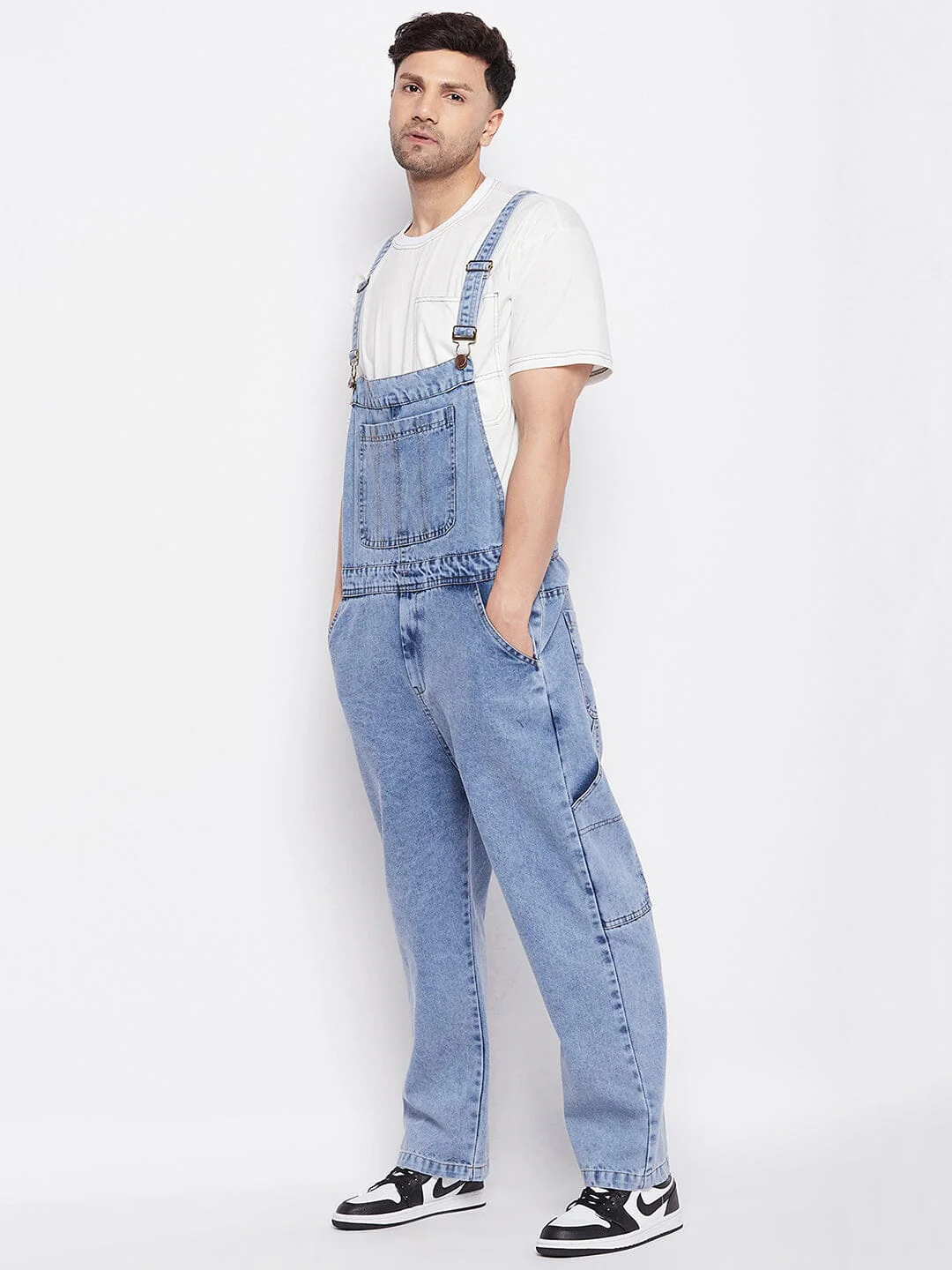 Blue Baggy Carpenter Dungaree - Image 3