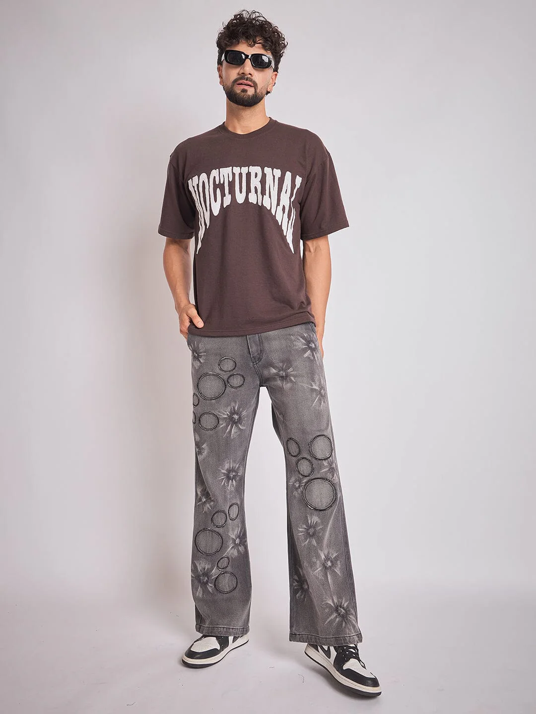 Brown Nocturnal Oversized Tshirt - Image 3