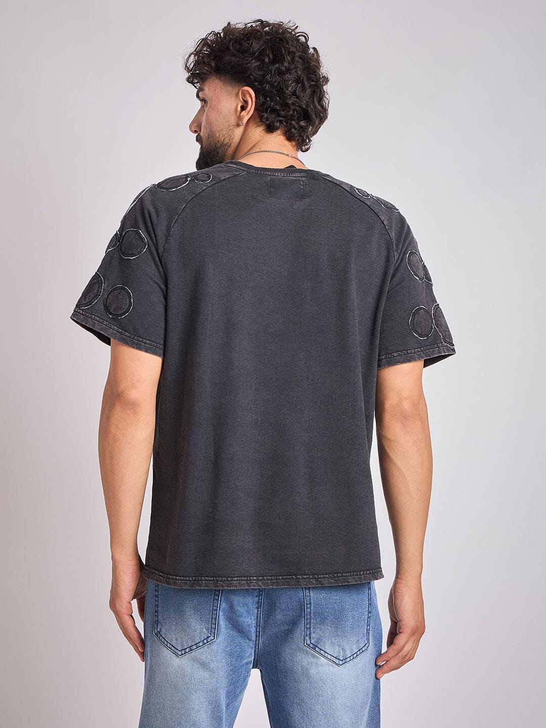 Moon Wash Craters Applique Oversized Tshirt - Image 3