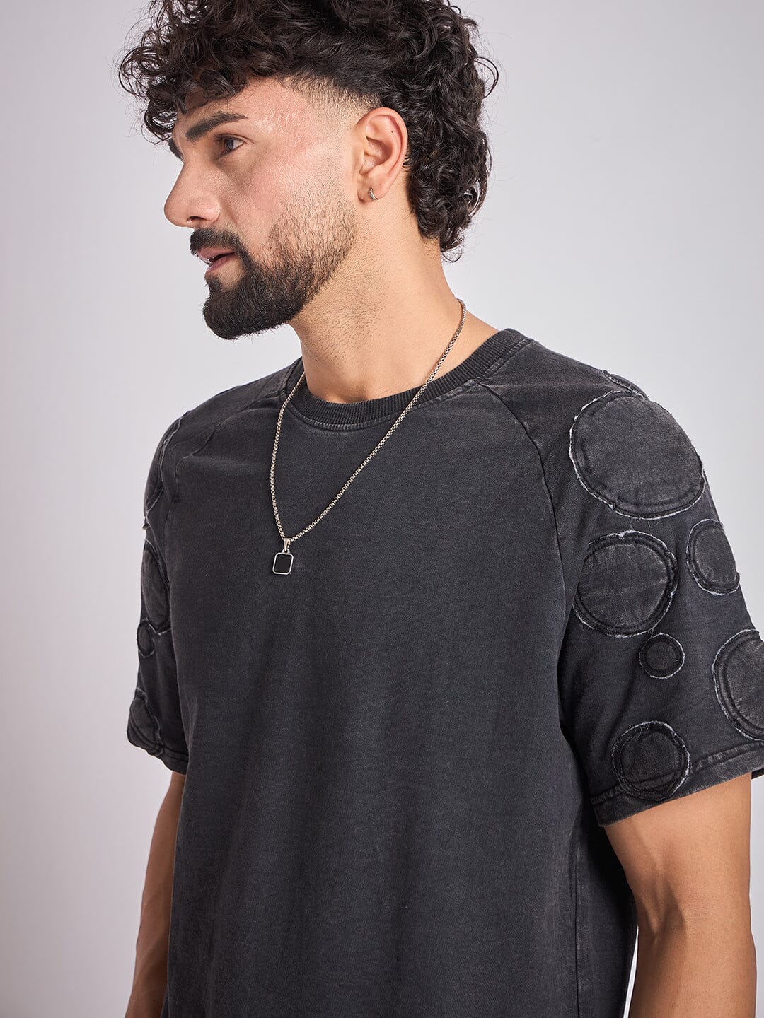 Moon Wash Craters Applique Oversized Tshirt - Image 4