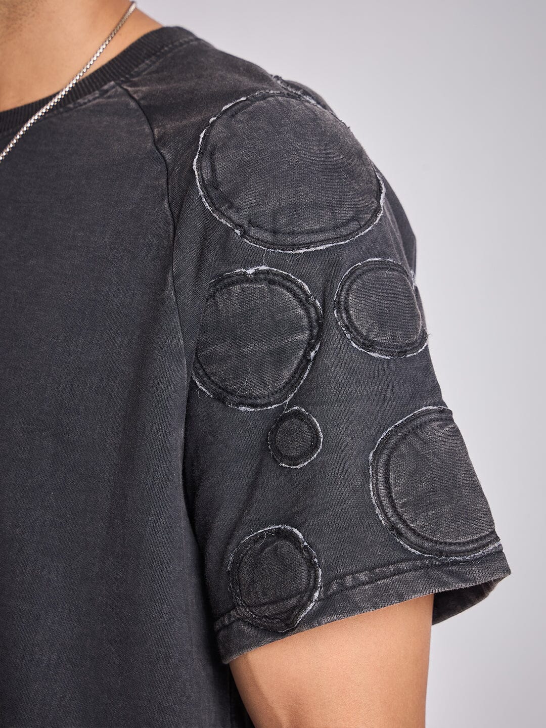 Moon Wash Craters Applique Oversized Tshirt - Image 5