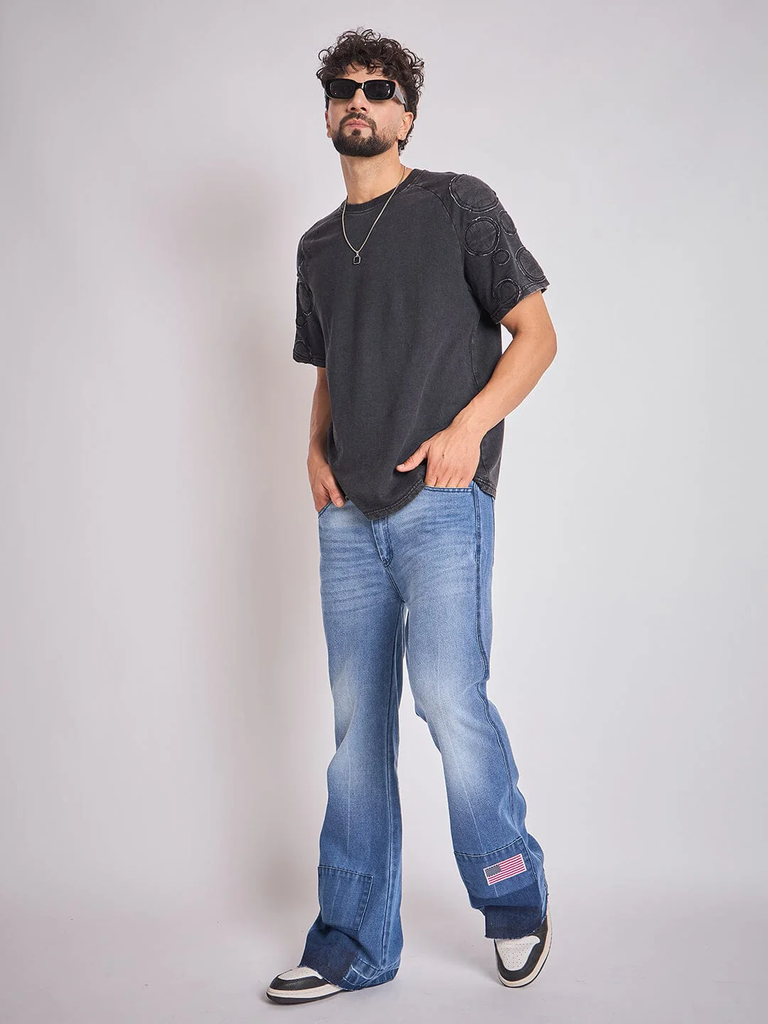 Moon Wash Craters Applique Oversized Tshirt - Image 6