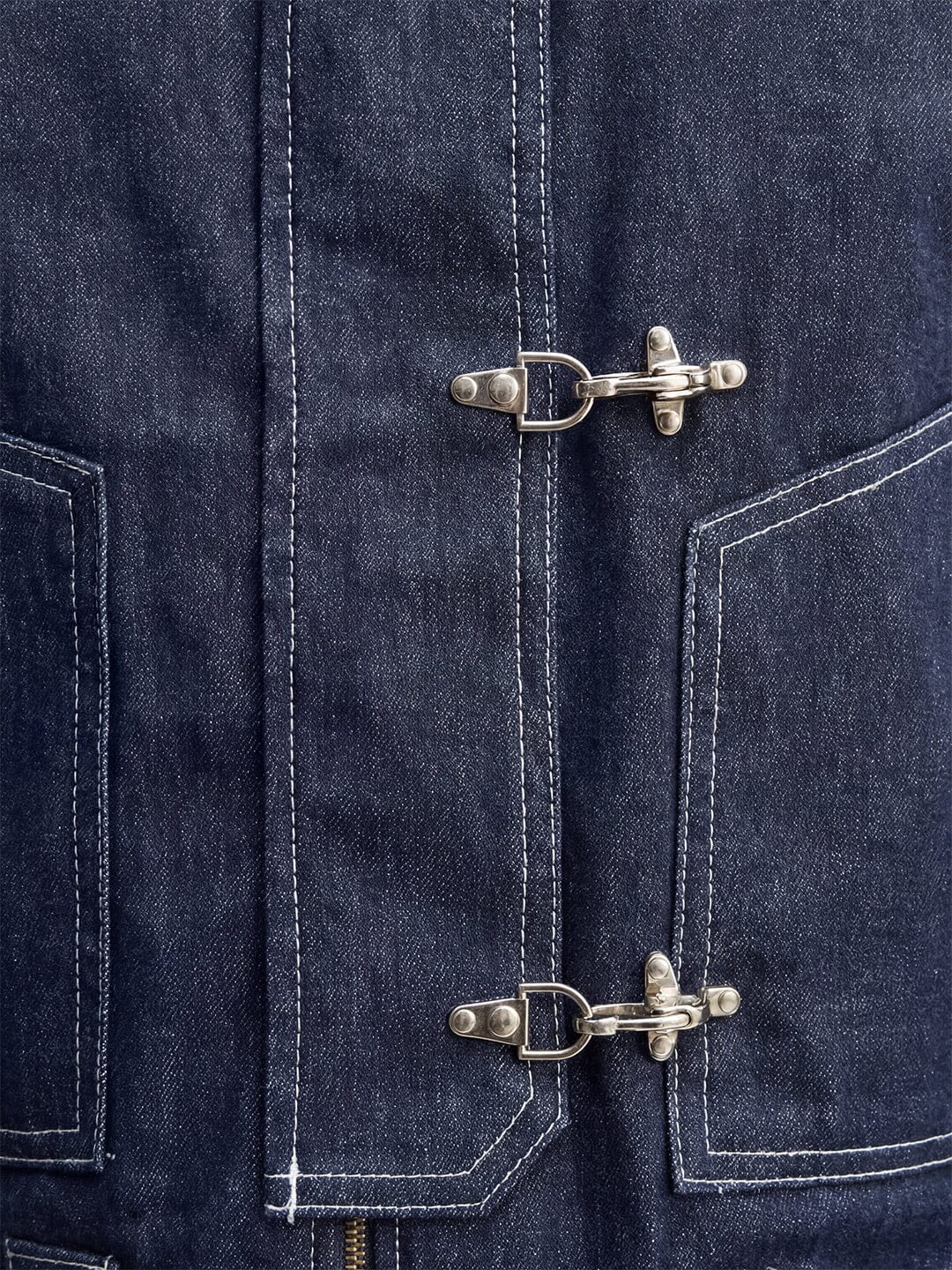 Dark Wash Fireman Clasp Denim Jacket - Image 3