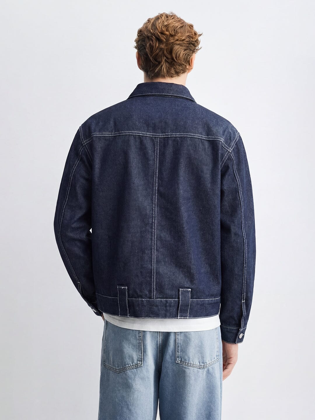 Dark Wash Fireman Clasp Denim Jacket - Image 5