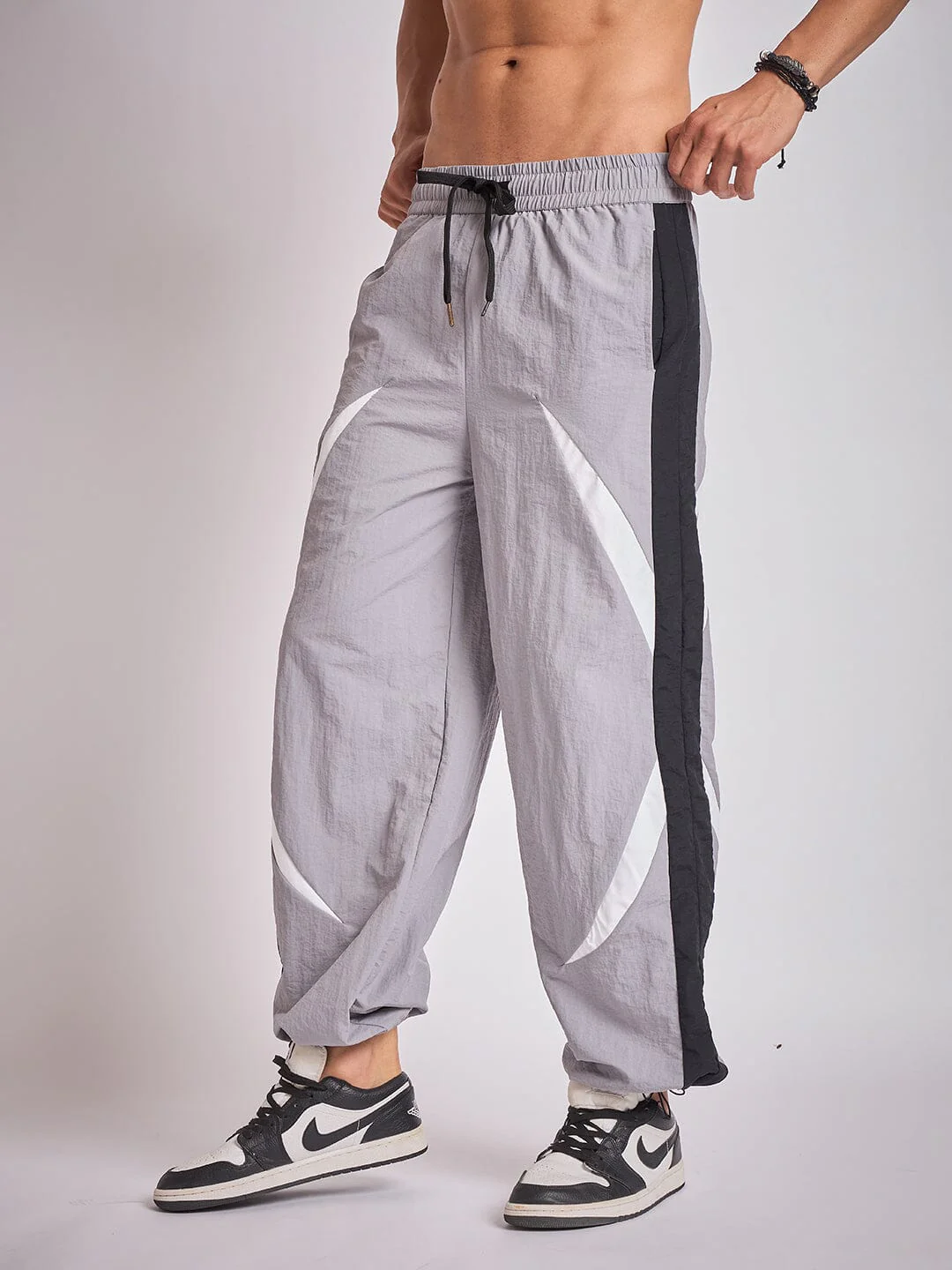 Grey Crescent Patch Trackpants - Image 4