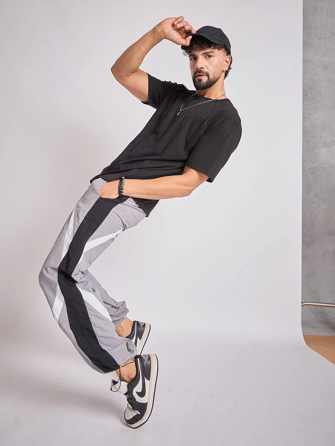 Grey Crescent Patch Trackpants - Image 5