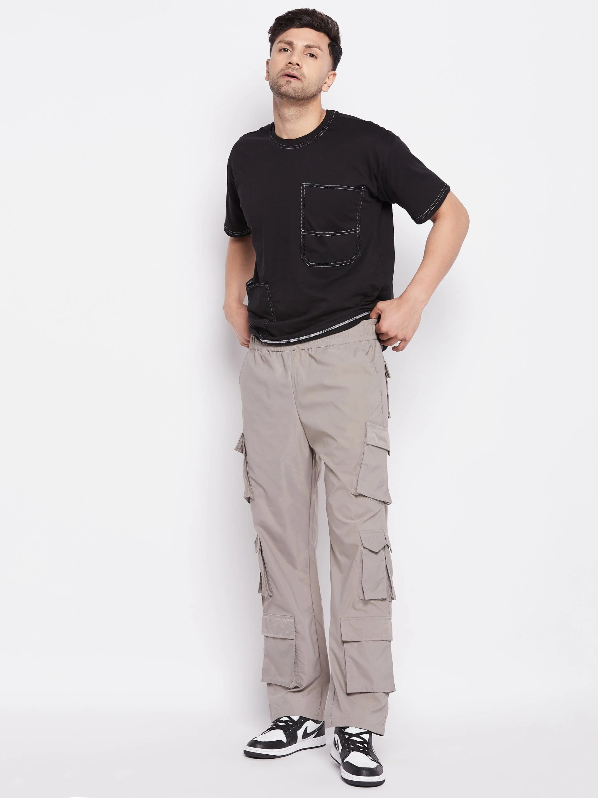 Grey Tactical Cargo Trackpants - Image 6