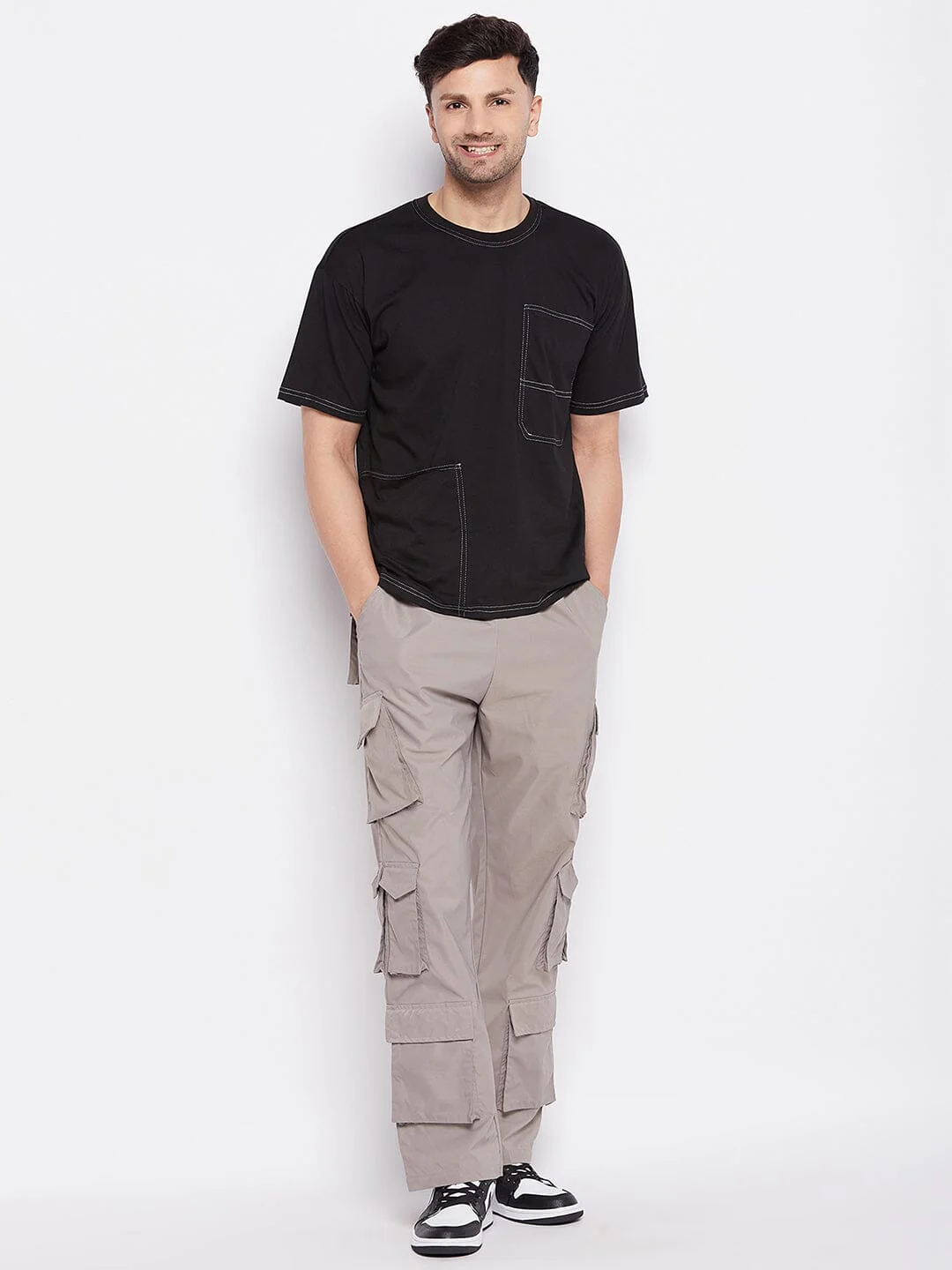 Grey Tactical Cargo Trackpants - Image 7
