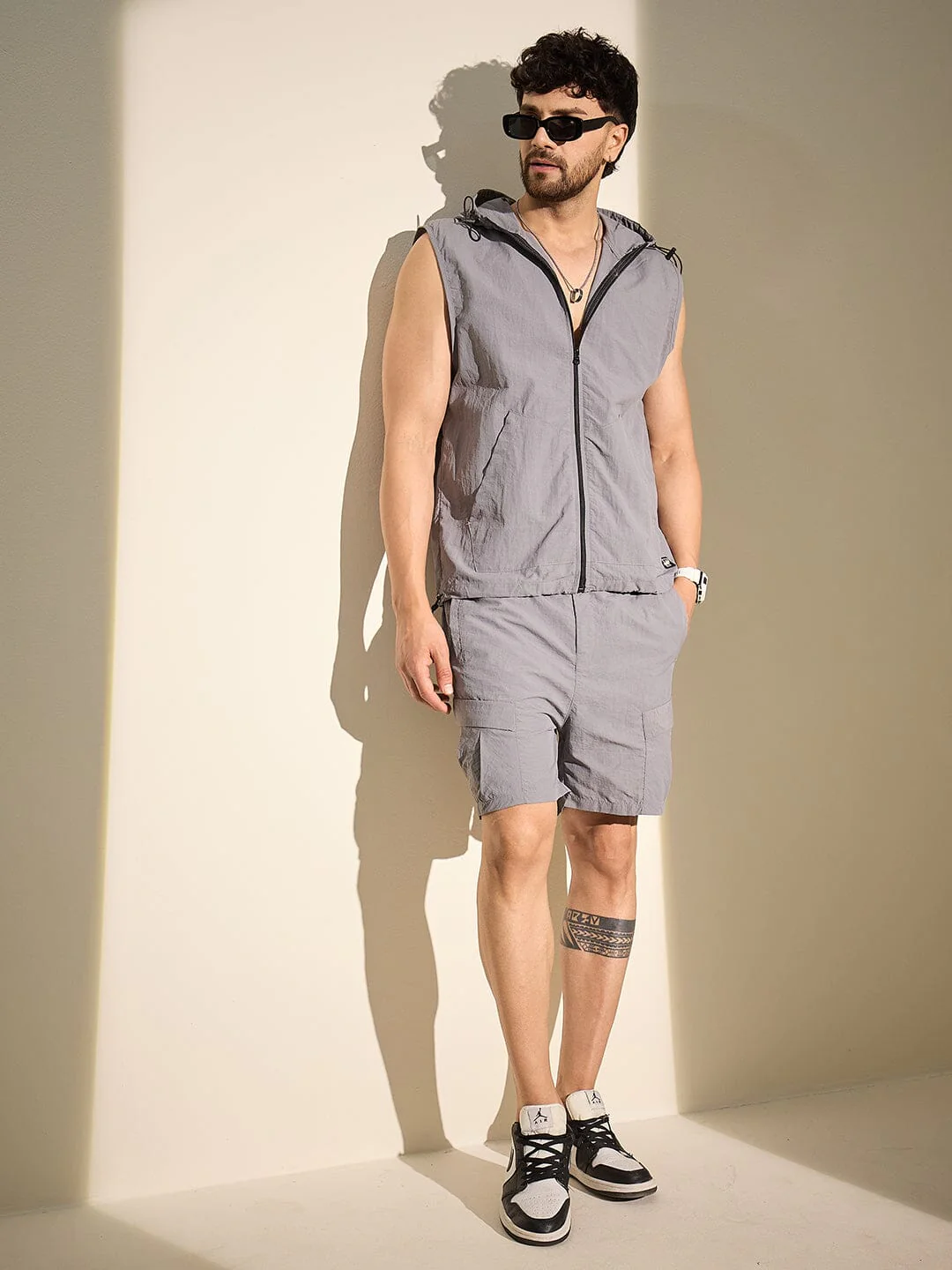 Grey Tactical Nylon Coord Set - Image 3