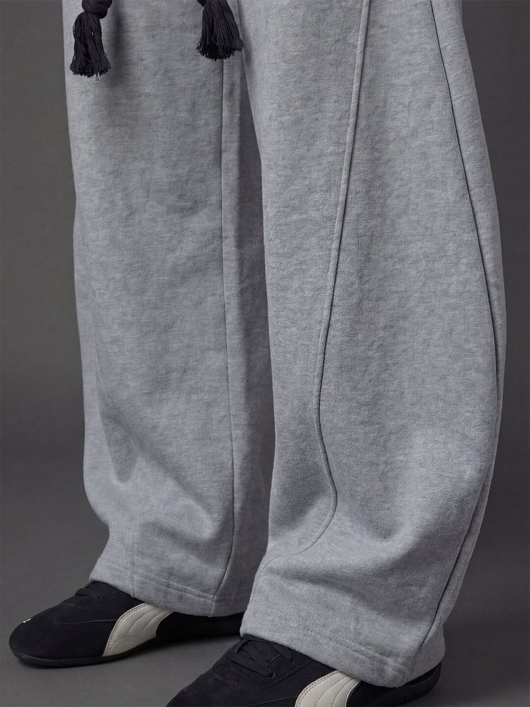 Grey Urban Knot Barrel Fit Trackpants - Image 3