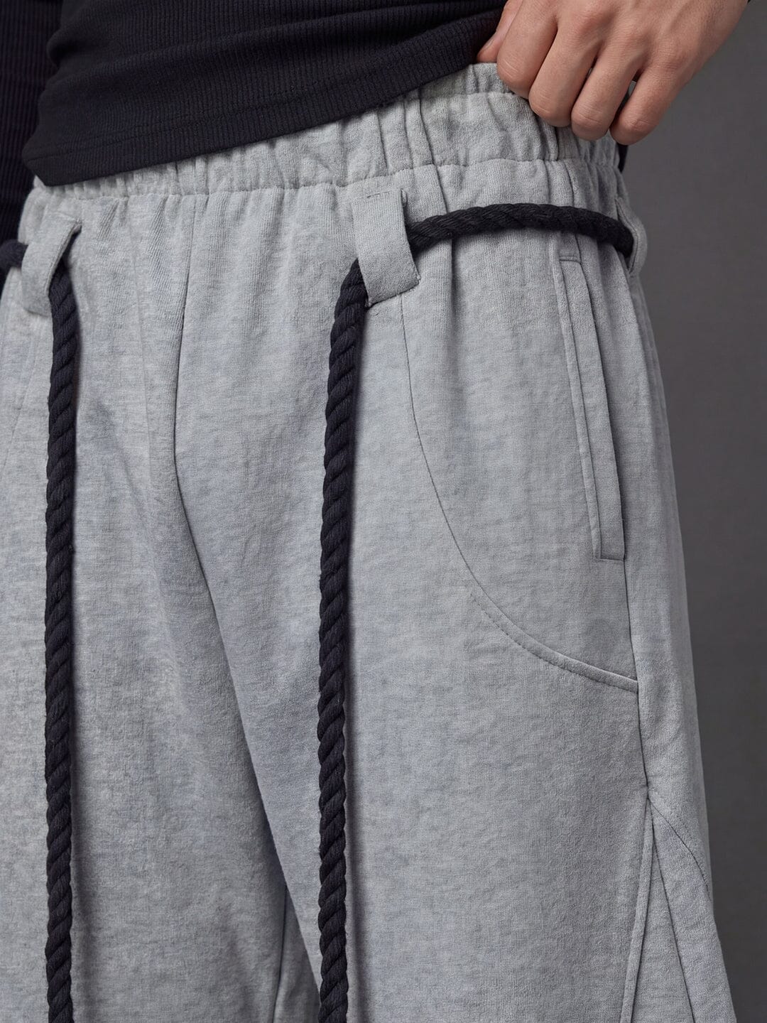 Grey Urban Knot Barrel Fit Trackpants - Image 4