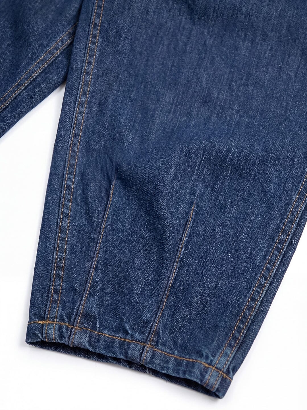 Indigo Pleated Barrel Fit Denim - Image 6