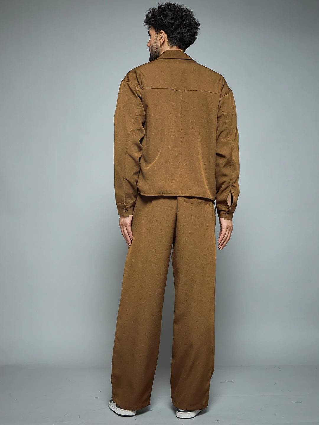 Tan Minimalist Korean Clothing Set - Image 5