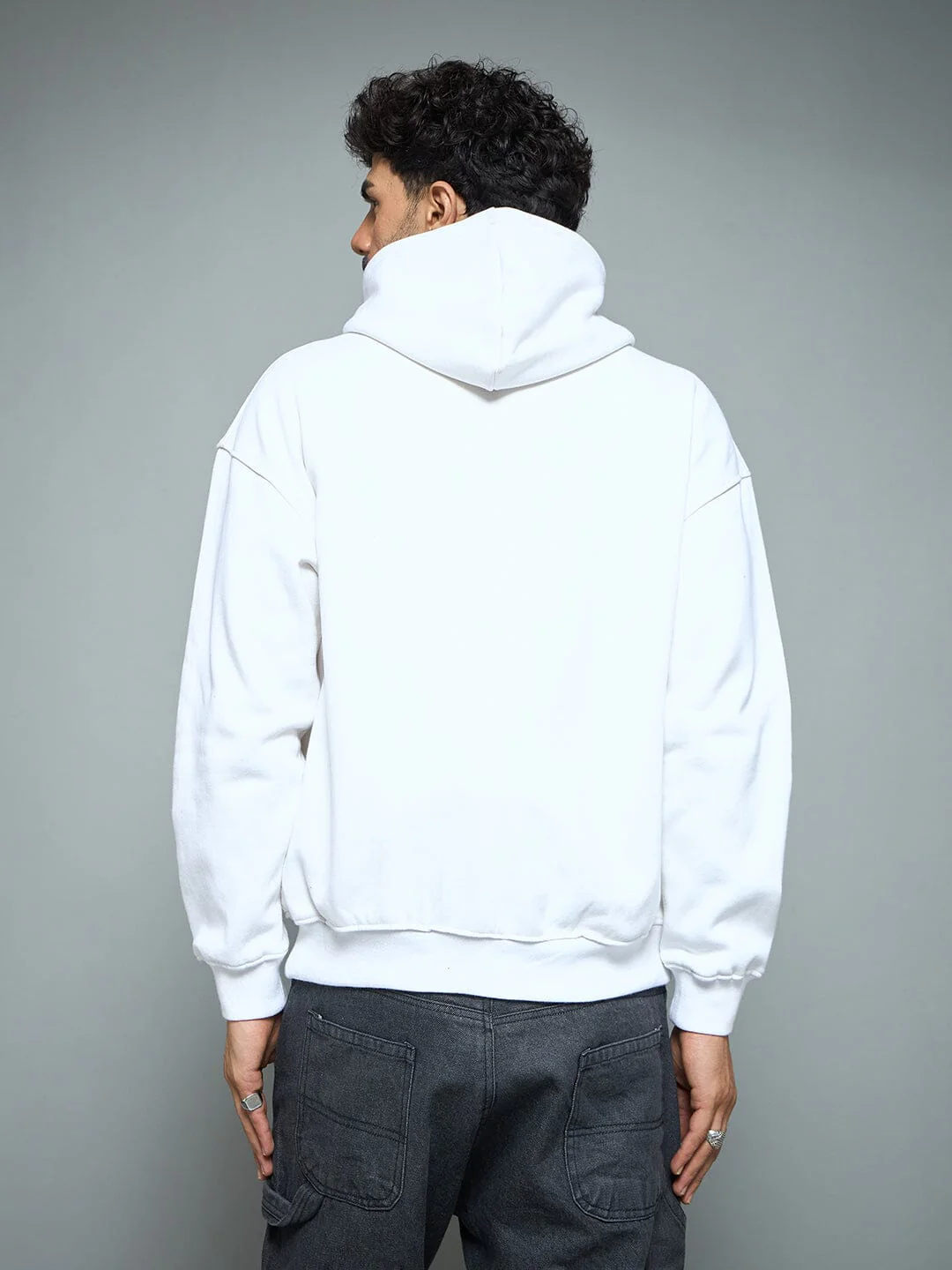 White Tropical Tiger Embroidery Hoodie - Image 5